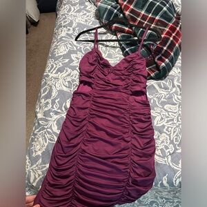 Windsor Magenta Mini Dress with Cut Outs